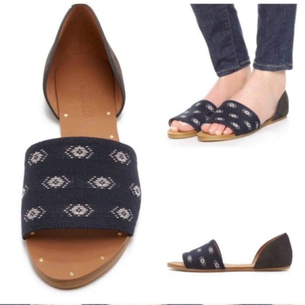 Madewell Blue Thea Diamond Stitch‎ SandalsStyle E9216